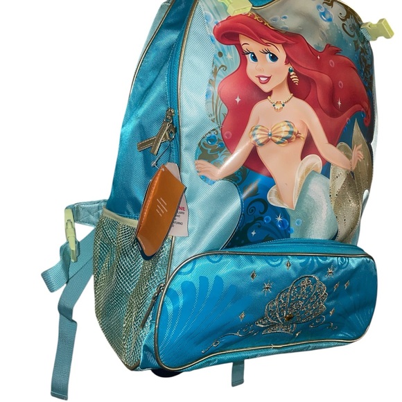 NWT Rare Rolling Backpack The Little Mermaid from the Disney Store - Picture 3 of 8